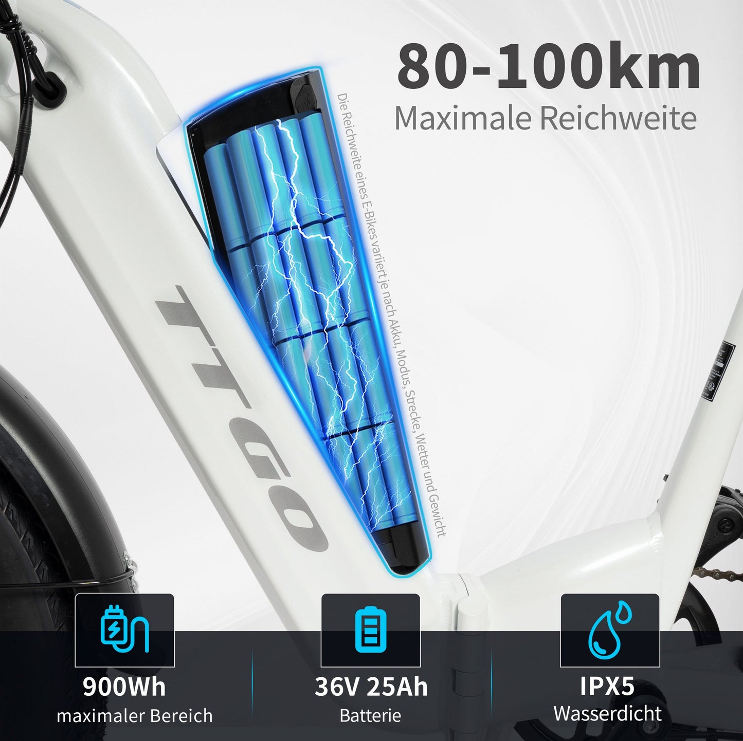 F6 Fat Tire Mini-E-Bike Unisex – ideal für Stadt, Land und Strand - Bike Innov