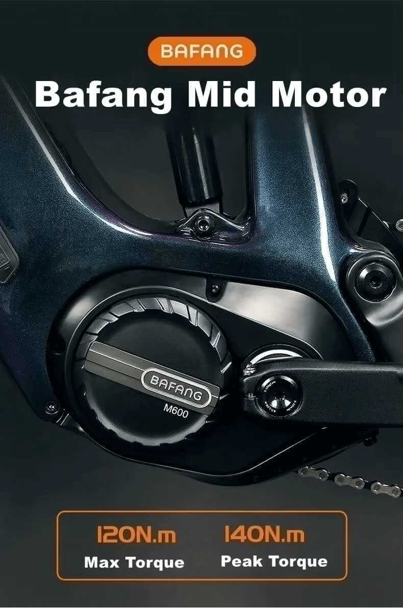Carbon Mountain E-Bike Motor Bafang M510 95Nm kraftvoll