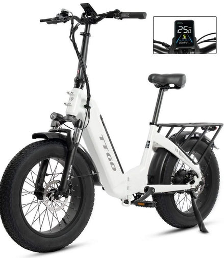 Faltbares Mini E-Bike schwarz - Komplett zusammengeklappt kompakt