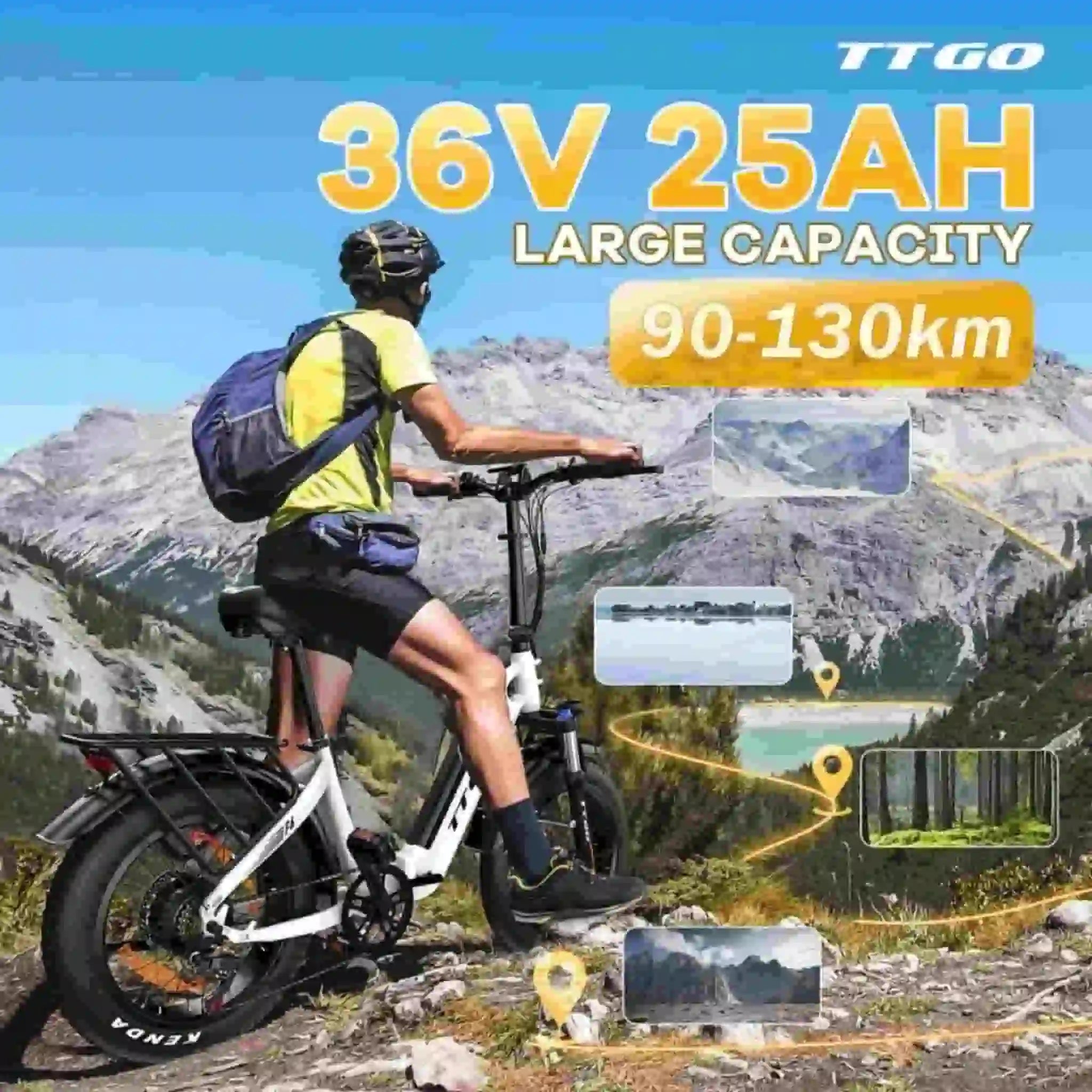 Faltbares Mini E-Bike - Ultrakompaktes Design 18kg leicht