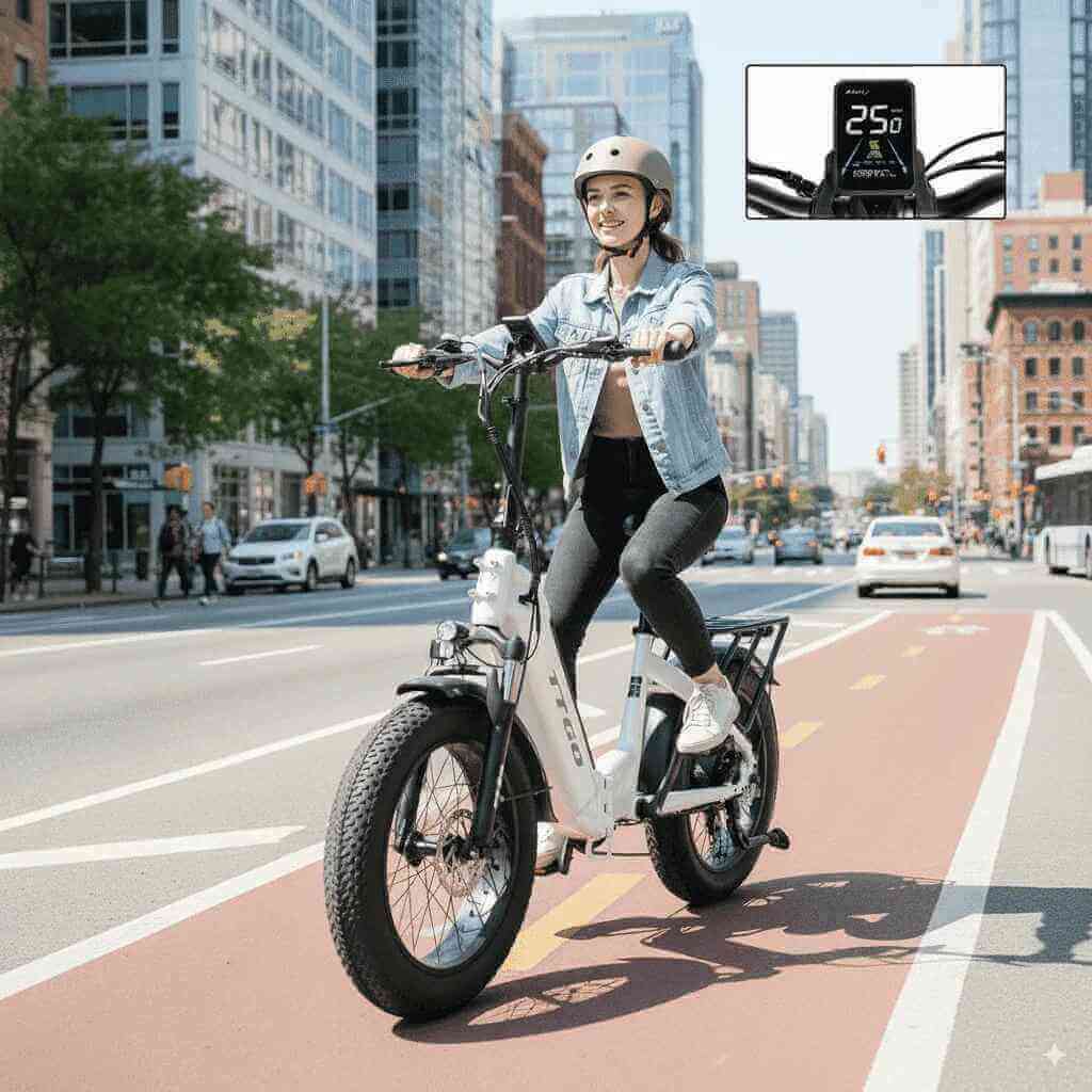 Faltbares Mini E-Bike 18kg leicht 60km Reichweite kompakt für Pendler