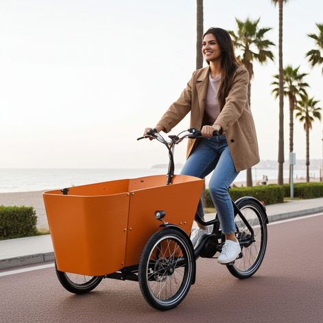 Lastenrad E-Bike mit 3 Rädern – Maximale Stabilität für schwere Lasten