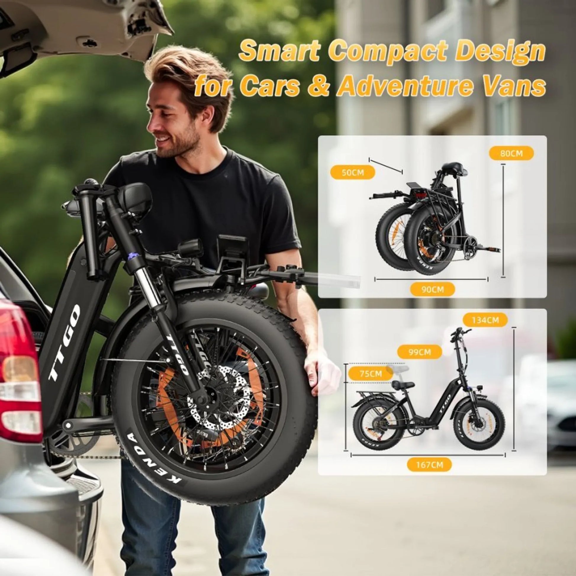 F6 Fat Tire Mini-E-Bike Unisex – ideal für Stadt, Land und Strand - Bike Innov 